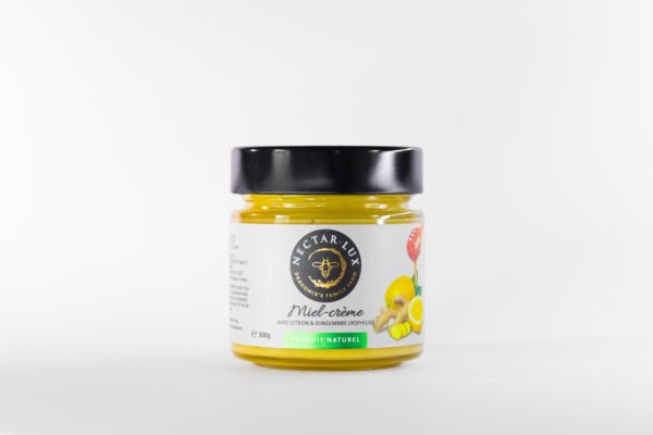 NL-145 Miel Crémeux Artisanal Citron & Gingembre 300g - Recette Tonique Artisanale, Miel des Fleurs Naturel | Lauréat Saveurs & Plaisirs Gourmands 2025