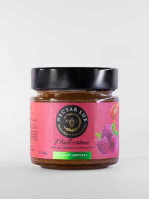 Miel Crémeux Artisanal à la Framboise Lyophilisée 300g - Création Gourmande Artisanale, Format Découverte
