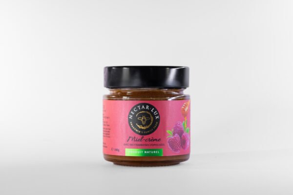 NL-153 Miel Crémeux Artisanal à la Framboise Lyophilisée 300g - Création Gourmande Artisanale, Format Découverte