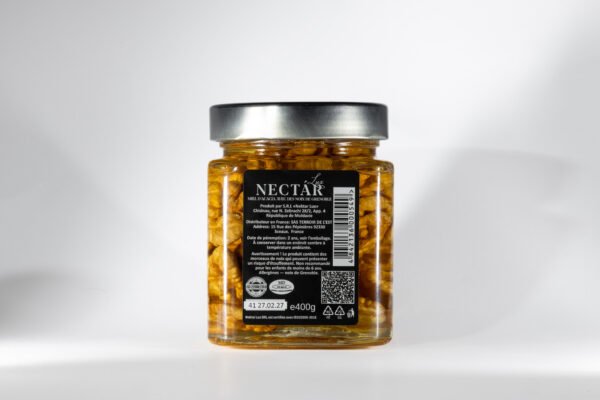 NL-42 Miel d'Acacia Artisanal aux Noix de Grenoble 400g - Douceur et Croquant, 100% Naturel