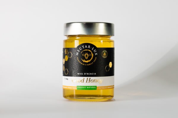 NL-99 Miel d'Acacia Artisanal 450g - Miel Monofloral Doux et Clair, Non Chauffé, Sans Additif - Récolte Artisanale
