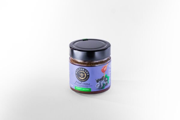NL1 Miel Crémeux Artisanal aux Myrtilles & Cassis Lyophilisés 300g - Recette Artisanale Unique aux Fruits Rouges, Riche en Antioxydants