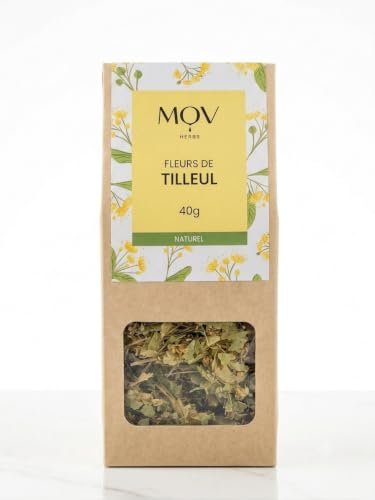 mov herbs fleurs de tilleul séchées 40g | tisane naturelle vrac supérieur (tilia cordata)