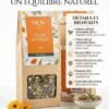 mov herbs l'Élixir de santé infusion détoxifiante 40g | plantes médicinales, mélange artisanal naturel, mélisse, calendula, camomille, tisane bien être bio, sachet kraft premium