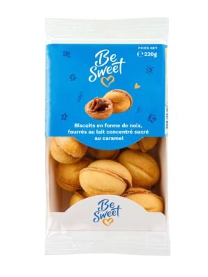 biscuits en forme de noix, fourrés au lait concentré sucré au caramel